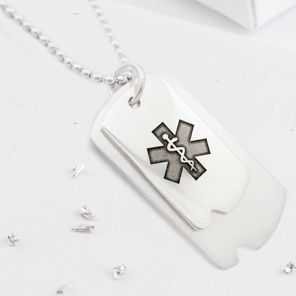 Double Medical ID dog tag