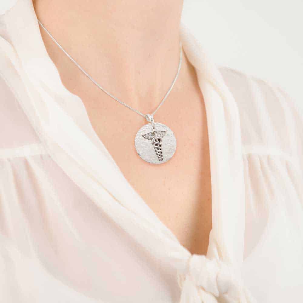 Amazon.com: Sterling Silver Medical Alert Necklace, Silver Personalized,  Custom Emergency Allergy Information, Unisex : Handmade Products